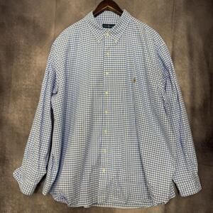 Ralph Lauren Oxford Shirt Men's Big 3XB Classic Fit‎ Long Sleeve Plaid